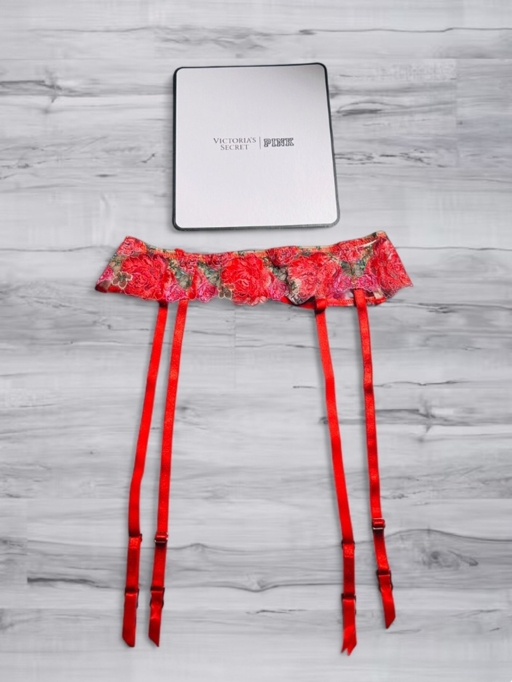 🆕💐 Floral Garter Belt Dream Angels Victoria Secret XS/S NWT - Picture 3 of 11